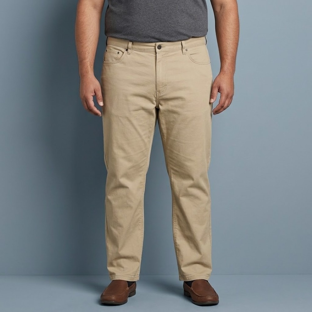 Eddie Bauer Khaki Pants Mens 38x30 Beige Casual Cotton Chinos
